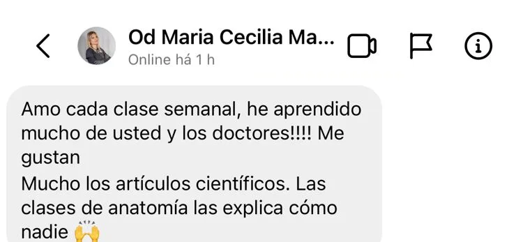 Mensaje de una alumna