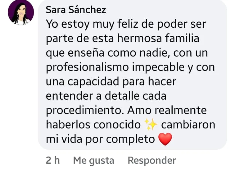 Mensaje de una alumna